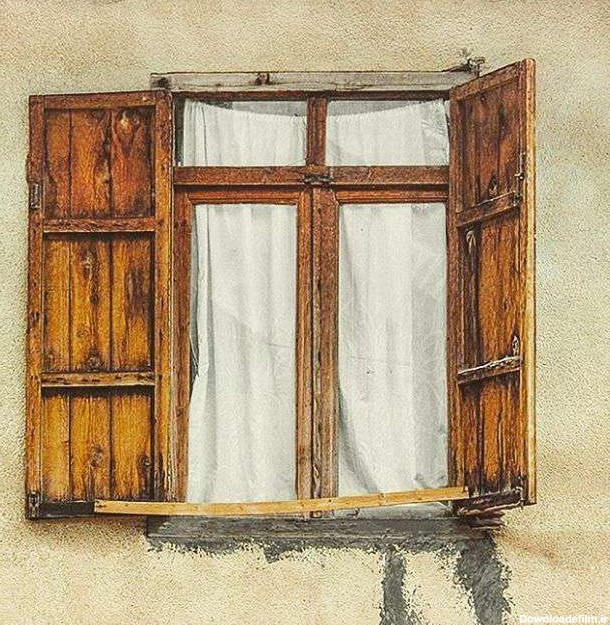 عکس پنجره چوبی قدیمی