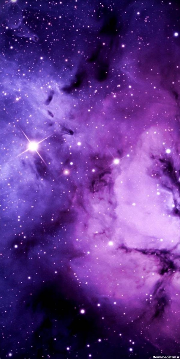 عکس زمینه ستاره های کهکشان بنفش و صورتی زیبا پس زمینه | والپیپر گرام