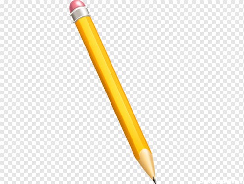 دانلود تصویر دوربری شده مداد سیاه پاکن دار با فرمت png