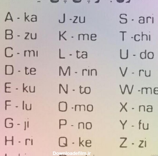 عکس حروف ژاپنی