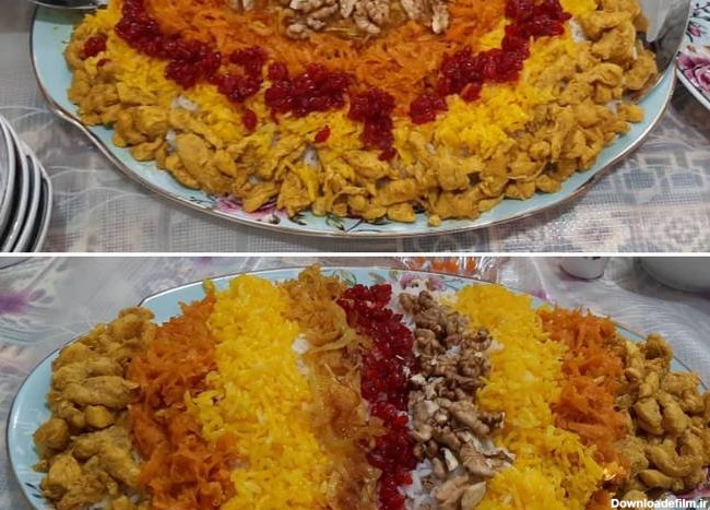 طرز تهیه شیرین پلو مجلسی با گردو ساده و خوشمزه توسط Fatemeh ...