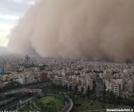 طوفان تهران از ارتفاع برج میلاد