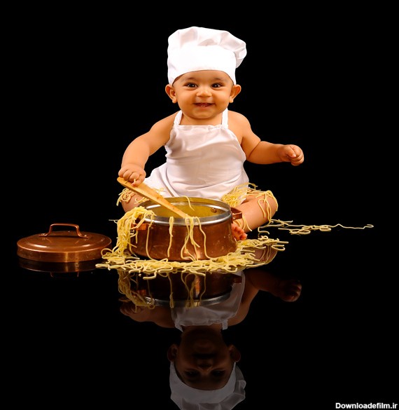 آتلیه پسرانه | آشپزی نوزاد پسر