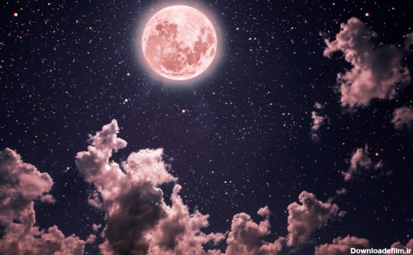 عکس پروفایل ماه در آسمان