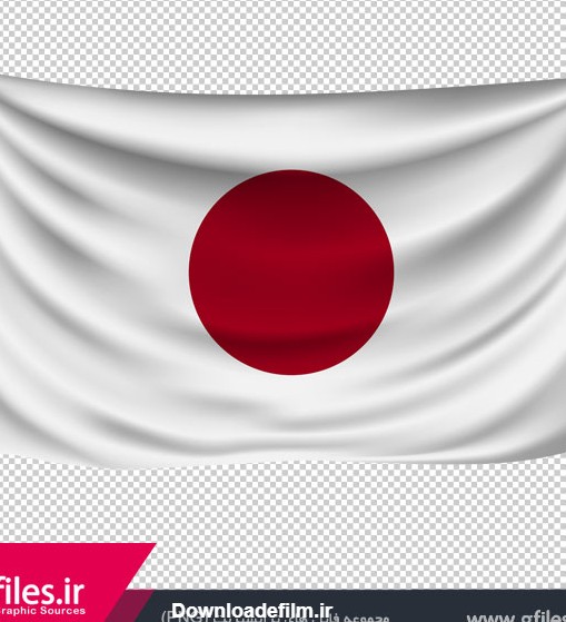 دانلود پرچم دیواری کشور ژاپن بصورت فایل فاقد پس زمینه با پسوند png