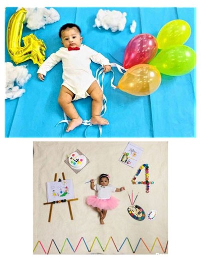 ایده عکس ماهگرد نوزاد پسر و دختر 1 تا 12 ماهگی در منزل ...