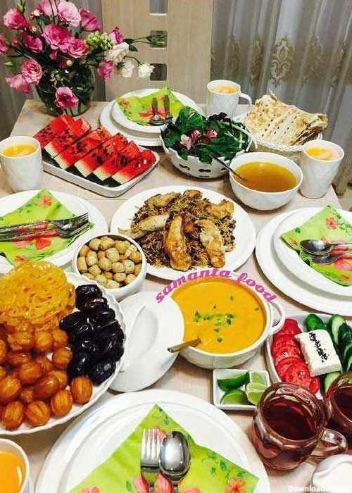 عکس سفره افطار رمضان