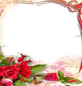 طرح لایه باز قاب عکس و فریم برای فتوشاپ با موضوع گل عاشقی