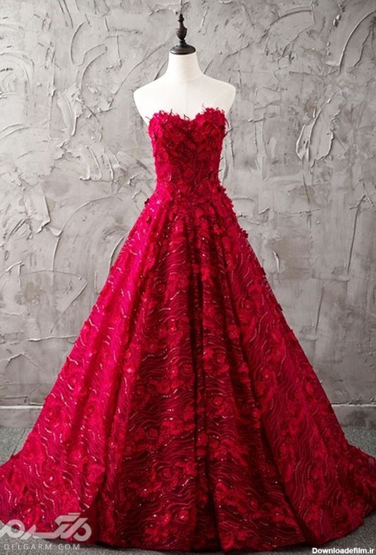 ژورنال انواع مدل لباس نامزدی بلند قرمز رنگ جدید - سری اول ...