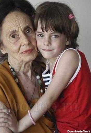 عکس مادر پیر و فرزند