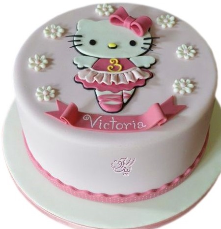 کیک تولد دختر بچه - کیک تولد کیتی در حال رقص | کیک آف