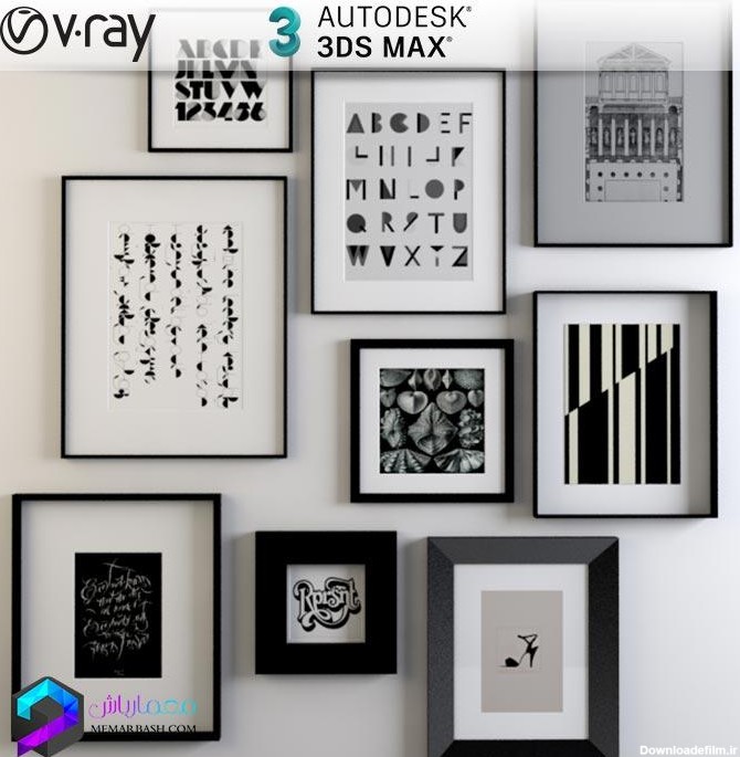 دانلود مجموعه قاب عکس مدل سه بعدی Vray | 3Dsmax | Posters ...
