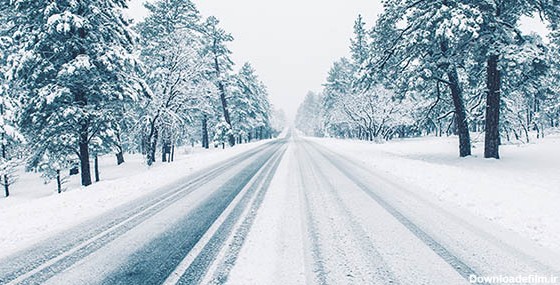 تصویر پس زمینه جاده زمستانی و برفی | فری پیک ایرانی | پیک فری ...