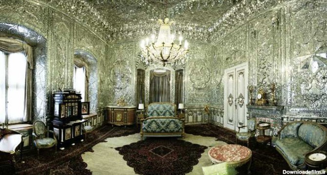 نمای اتاق خواب سلطنتی کاخ سعد آباد