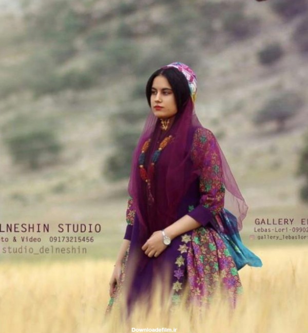 دختر زیبای لر با پوشش فاخر لری - عکس ویسگون