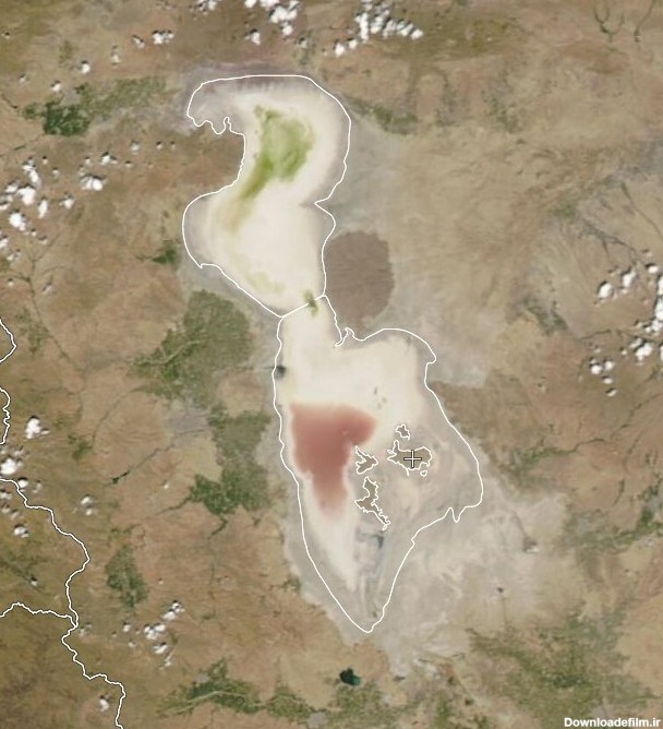 تصویر ماهواره‌ای از آخرین وضعیت دریاچه ارومیه - تابناک | TABNAK