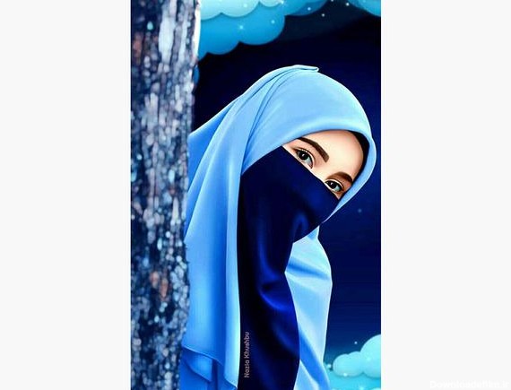 عکس پروفایل دختر با حجاب با ماسک - دیجیت باکس - DigitBox