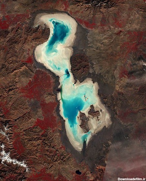 جدیدترین تصویر ماهواره‌ای دریاچه ارومیه / عکس - خبرآنلاین