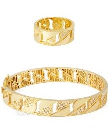 خرید جدیدترین ست دستبند و انگشتر طلا از گالری ربیعی | ست ...