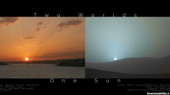 غروب آفتاب در مریخ و زمین — تصویر نجومی روز – فرادرس - مجله‌