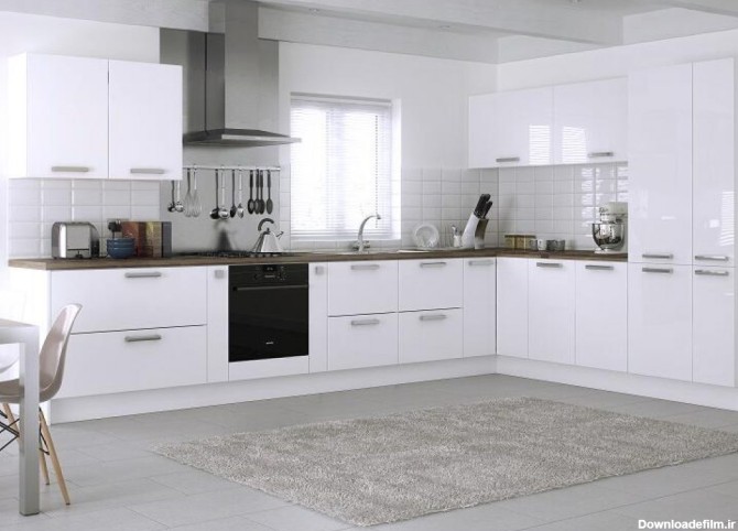 50 مدل کابینت ‌های گلاس سفید، یک آشپزخانه ساده و درخشان | سلام ساختمان