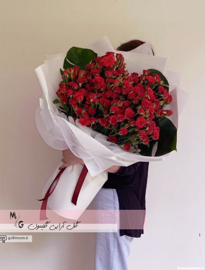 دسته گل هدیه رز قرمز - فروشگاه گل گلیمون - هدیه روز ولنتاین با ...