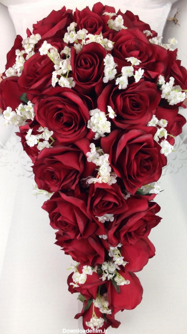 مدل دسته گل عروس قرمز