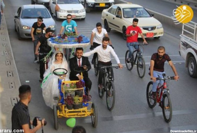 ماشین عروس عجیب زوج عراقی سوژه شد/ عکس
