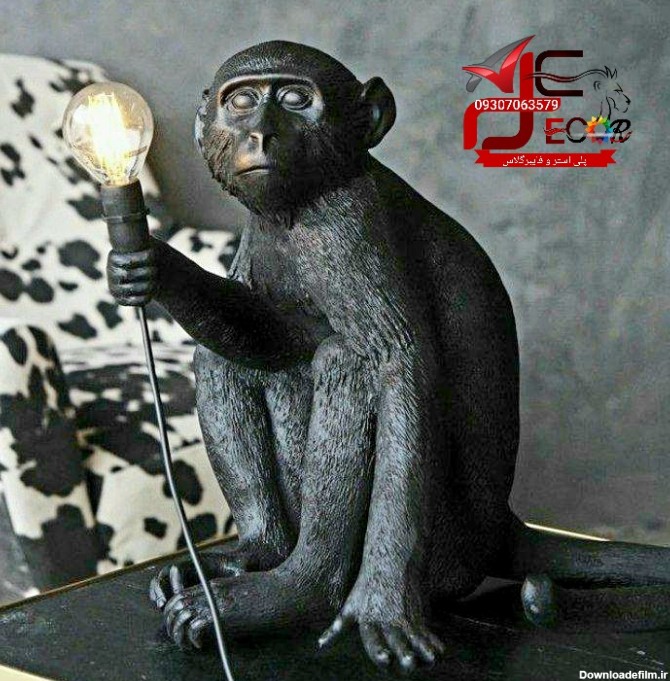 آباژور میمون نشسته پلی استری :: وبگاه فروشگاه آس دکوری اسلامشهر