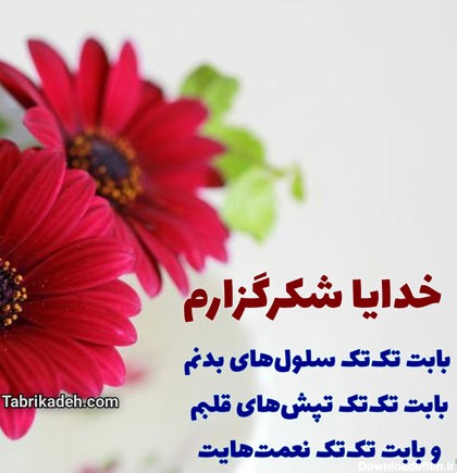 عکس نوشته شکر گزاری از خدا