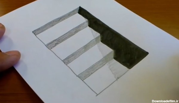 نقاشی و طراحی سه بعدی پله ها زیبا و آسان | طراحی | نقاشی