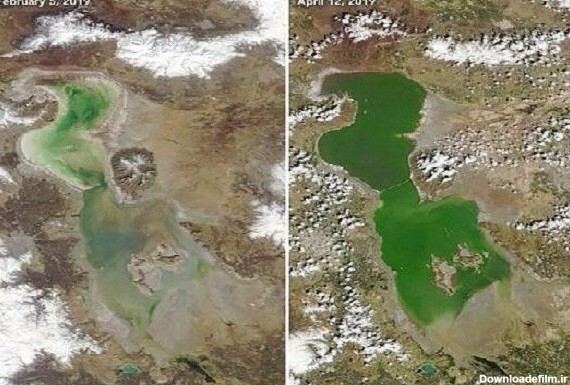 پایش ۴۳ ساله نوسانات دریاچه ارومیه با تصاویر ماهواره ای ...