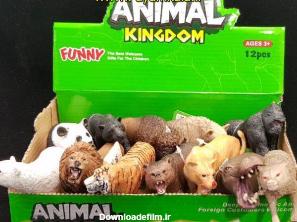 اسباب بازی باکس 12 عددی حیوانات پلاستیکی (کد 16088A)