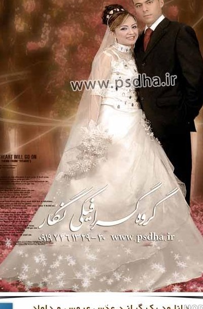 عکس فتوشاپ شده عروس و داماد ۱۴۰۰ - عکس نودی