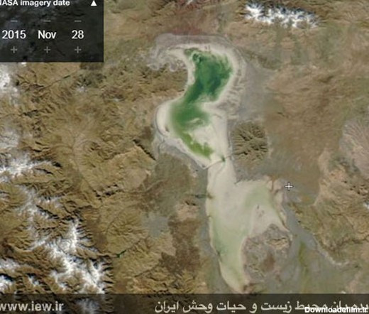 عکس ماهواره ای ناسا از دریاچه ارومیه