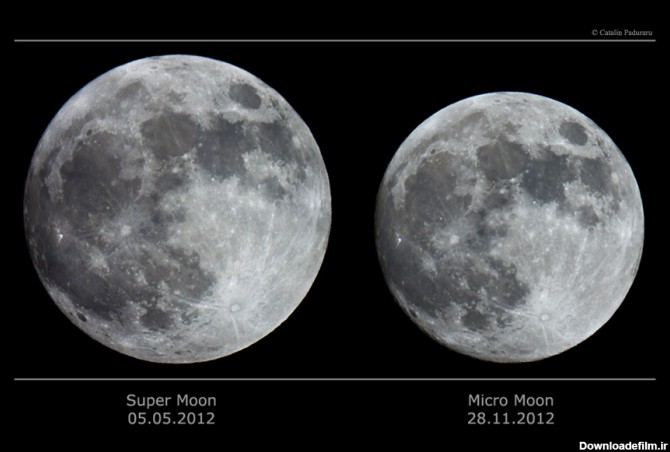 مقایسه تصویری ابرماه با ریزماه/عکس روز ناسا برای رصد ماه در ۲۴ ...