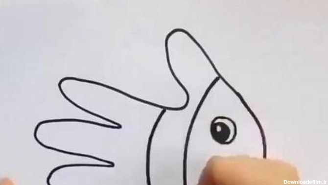 آموزش نقاشی ماهی با دست (۲) - فیلو