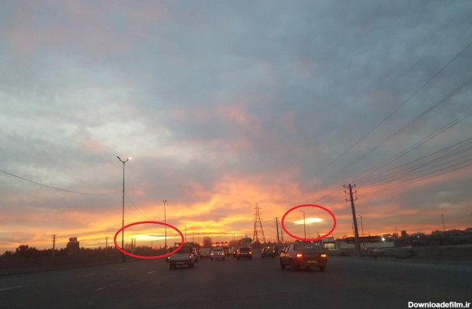 تصویر) لحظه عجیب غروب دو خورشید در آسمان تهران - راهنماتو