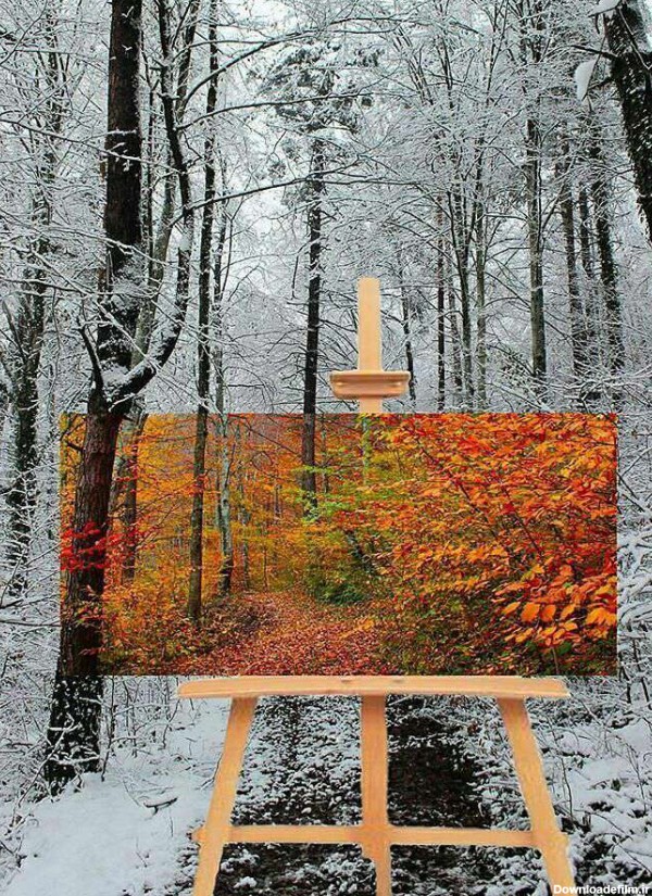 نقاشی پاییزی در زمستان