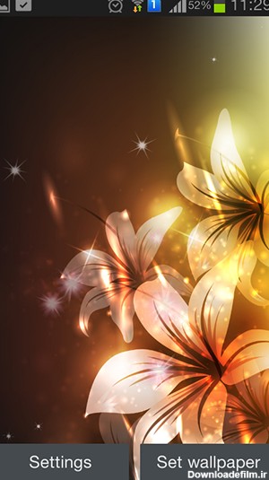 Glowing flowers by Creative factory wallpapers live ...