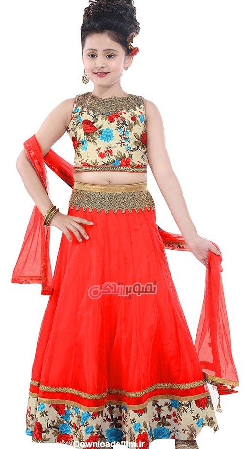 مدل لباس هندی دخترانه , پیراهن هندی بچگانه