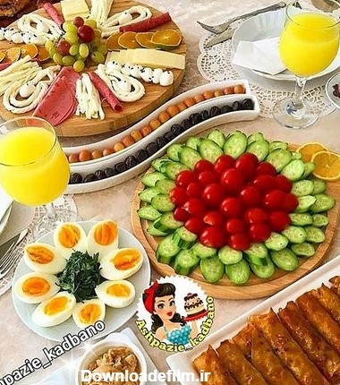 صبحانه عروس | 44 مدل تزیین صبحانه دو نفره زیبا برای عروس و داماد ...