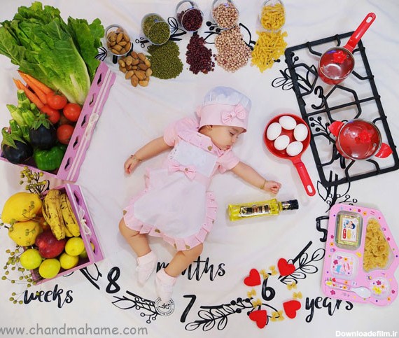 40 ایده عکس نوزاد با تم آشپزی +ویدیو آموزشی - مجله چند ماهمه