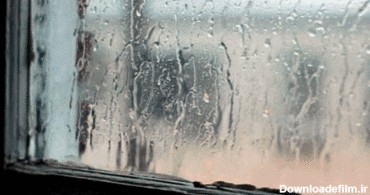 عکس متحرک باران و پنجره