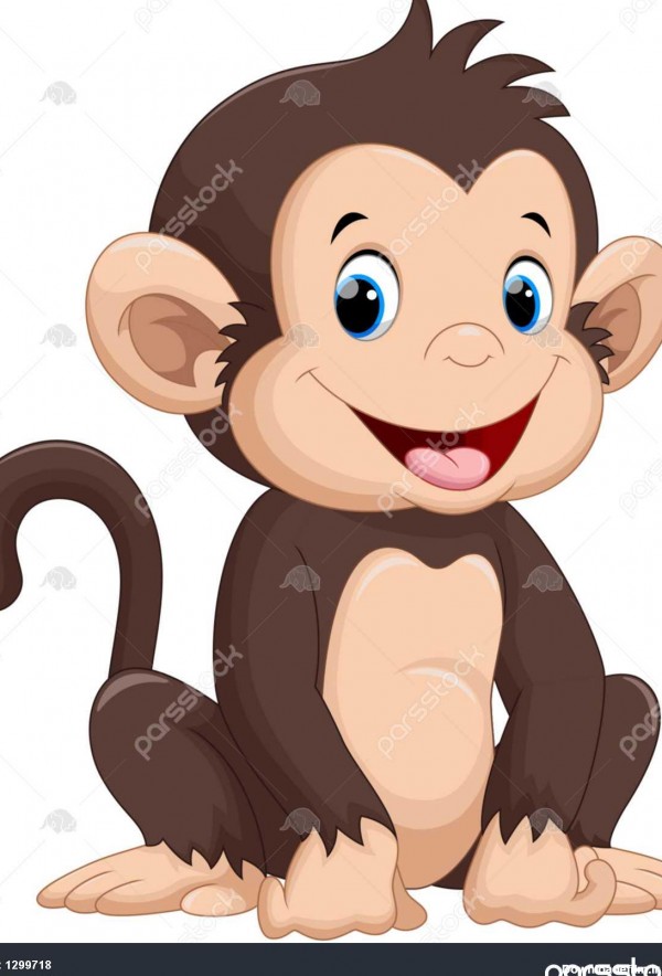 عکس کارتونی از میمون