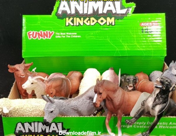 اسباب بازی باکس 12 عددی حیوانات مزرعه پلاستیکی (کد 16088B)