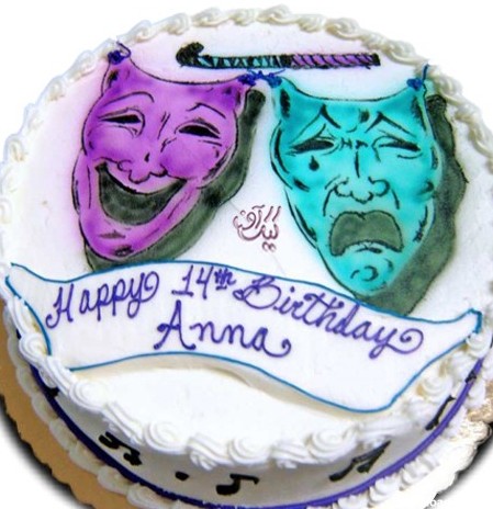 کیک چهره ی شاد و غمگین