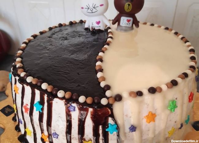 طرز تهیه کیک تولد برای دوقلوهای دختر و پسر👫😍 ساده و خوشمزه توسط ...