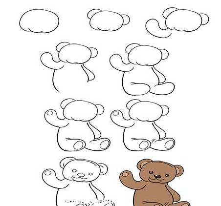 آموزش "نقاشی خرس"-تدی عروسکی-وحشی عصبانی-قلبی-ایستاده-قطبی-کارتونی ...
