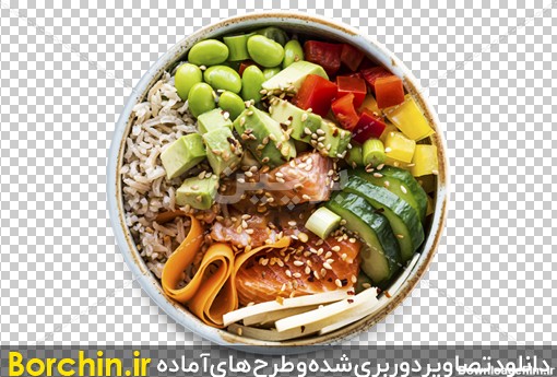 Borchin-ir-fat free plate breakfast lunch dinner عکس بدون زمینه ظرف غذای رنگارنگ خوشمزه۲